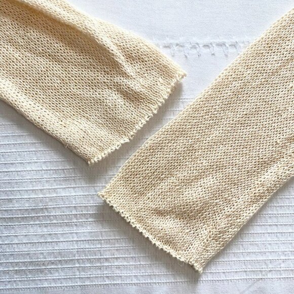 NAIF MONTREAL 100% LINEN CREAM OPEN KNIT LONG LENGTH CARDIGAN - S - Picture 8 of 10